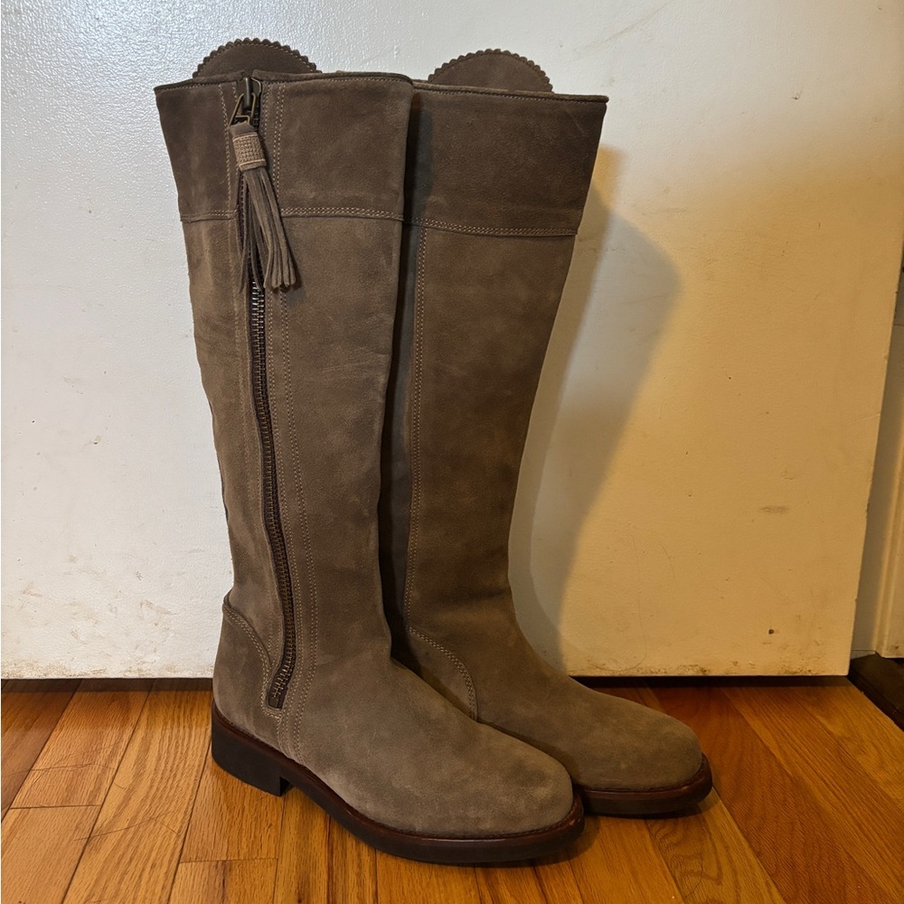 Penelope Chilvers Long Tassle Suede Knee-High Boots, Size 38